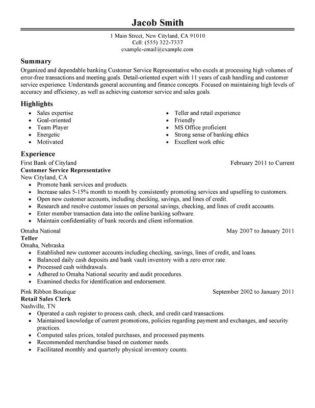 Unforgettable Customer Service Representative Resume Examples to Stand Out  MyPerfectResume