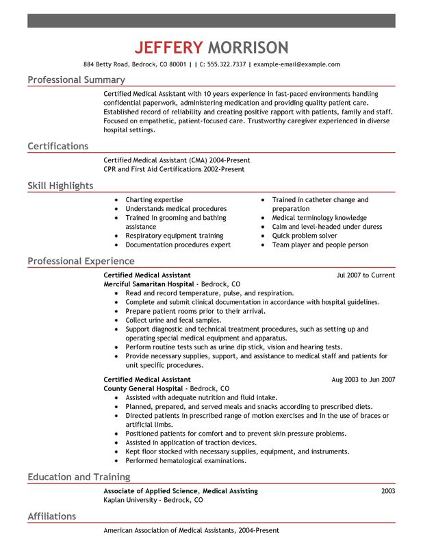 Medical Assistant Charting Examples