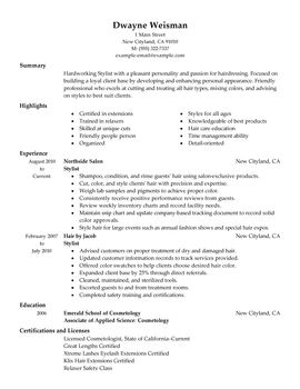 impactful professional salon spa fitness resume resume examples