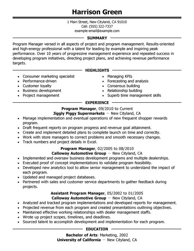 Impactful Professional Management Resume Examples & Resources