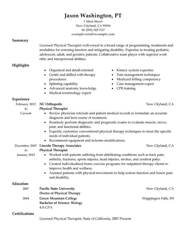 Physical Therapist Healthcare