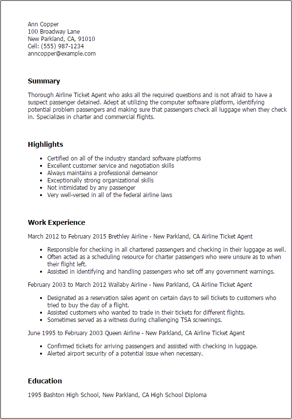Airline Ticketing Agent