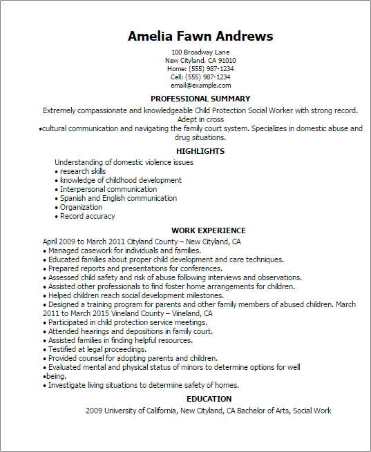 Child Protection Social Worker
