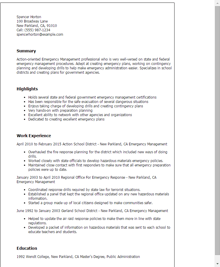 Emergency Management