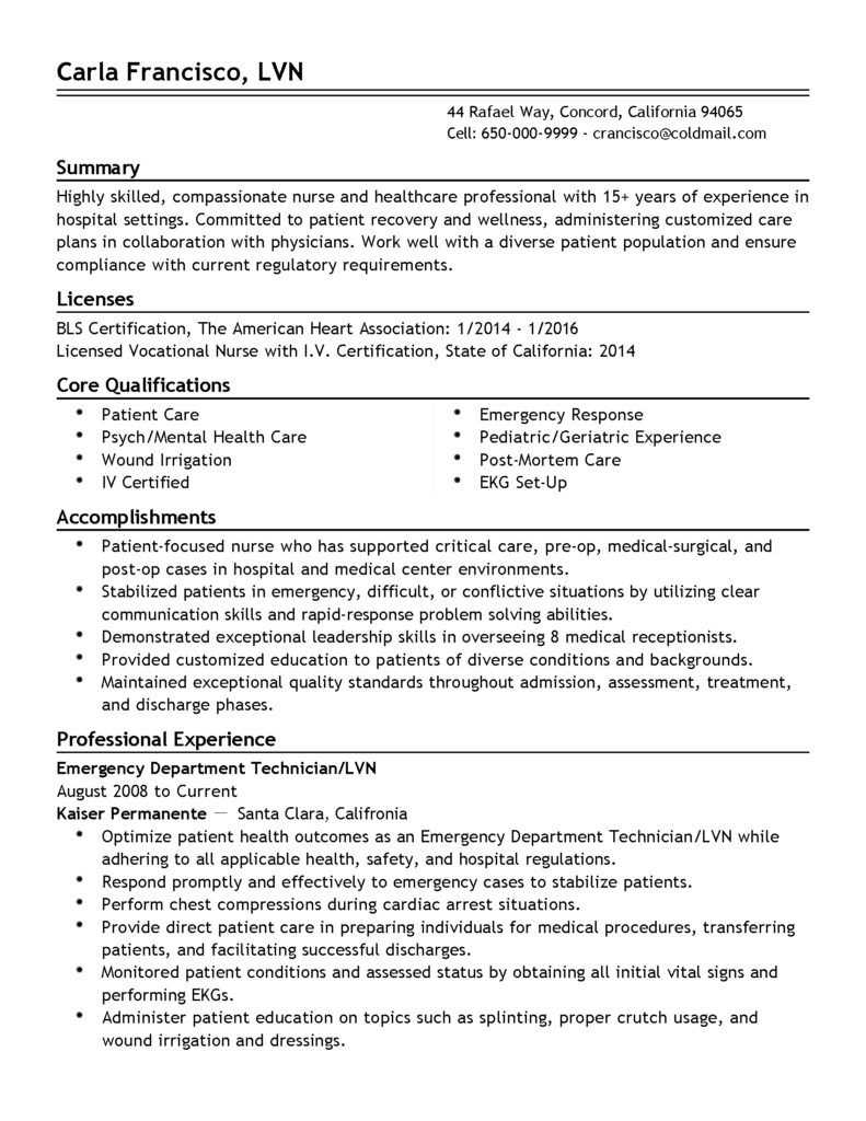 Professional Emergency Department Technician Templates to Showcase Your