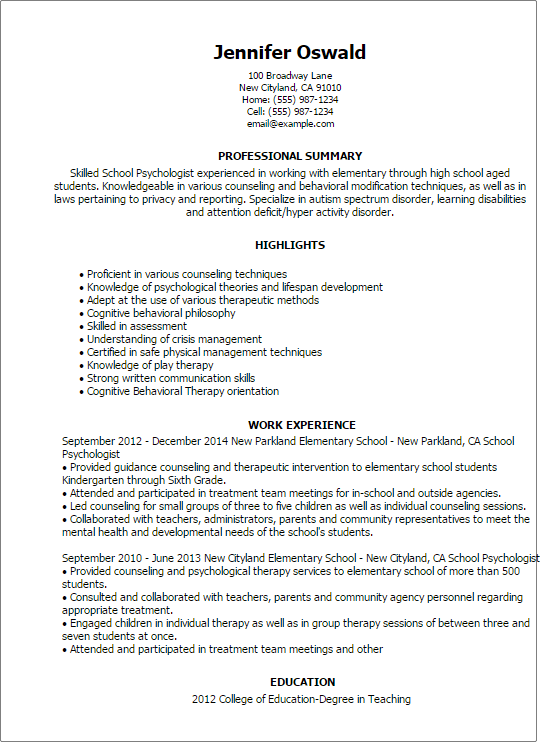 School Psychologist