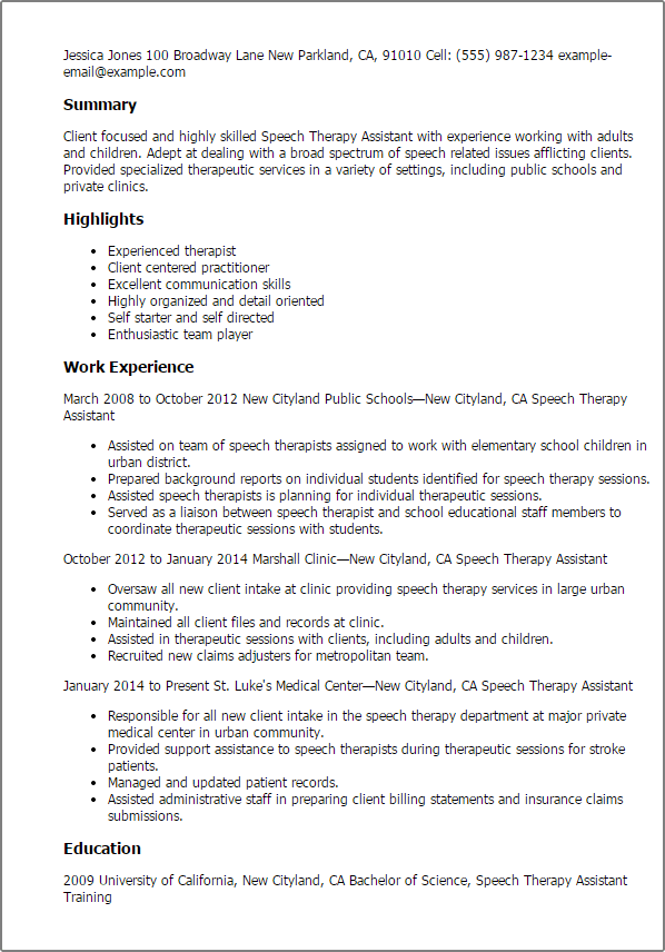 Speech Pathologist Cover Letter from www.myperfectresume.com