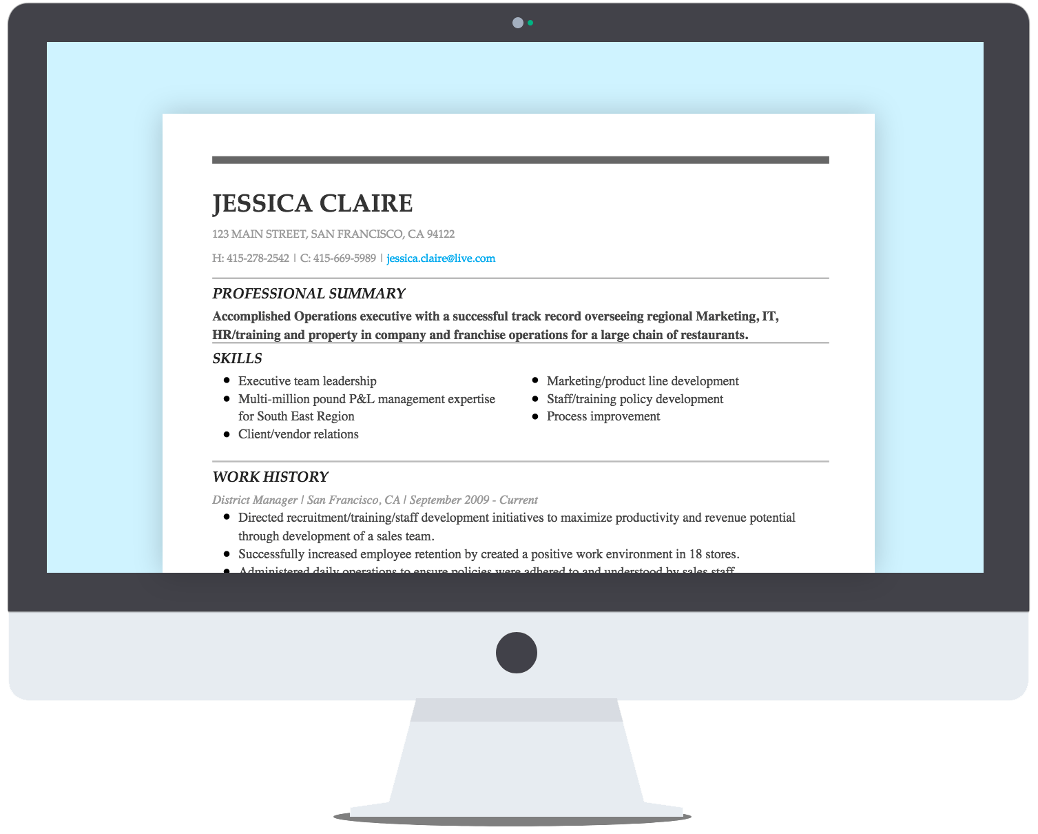 Resume Builder Free Resume Builder MyPerfectResume