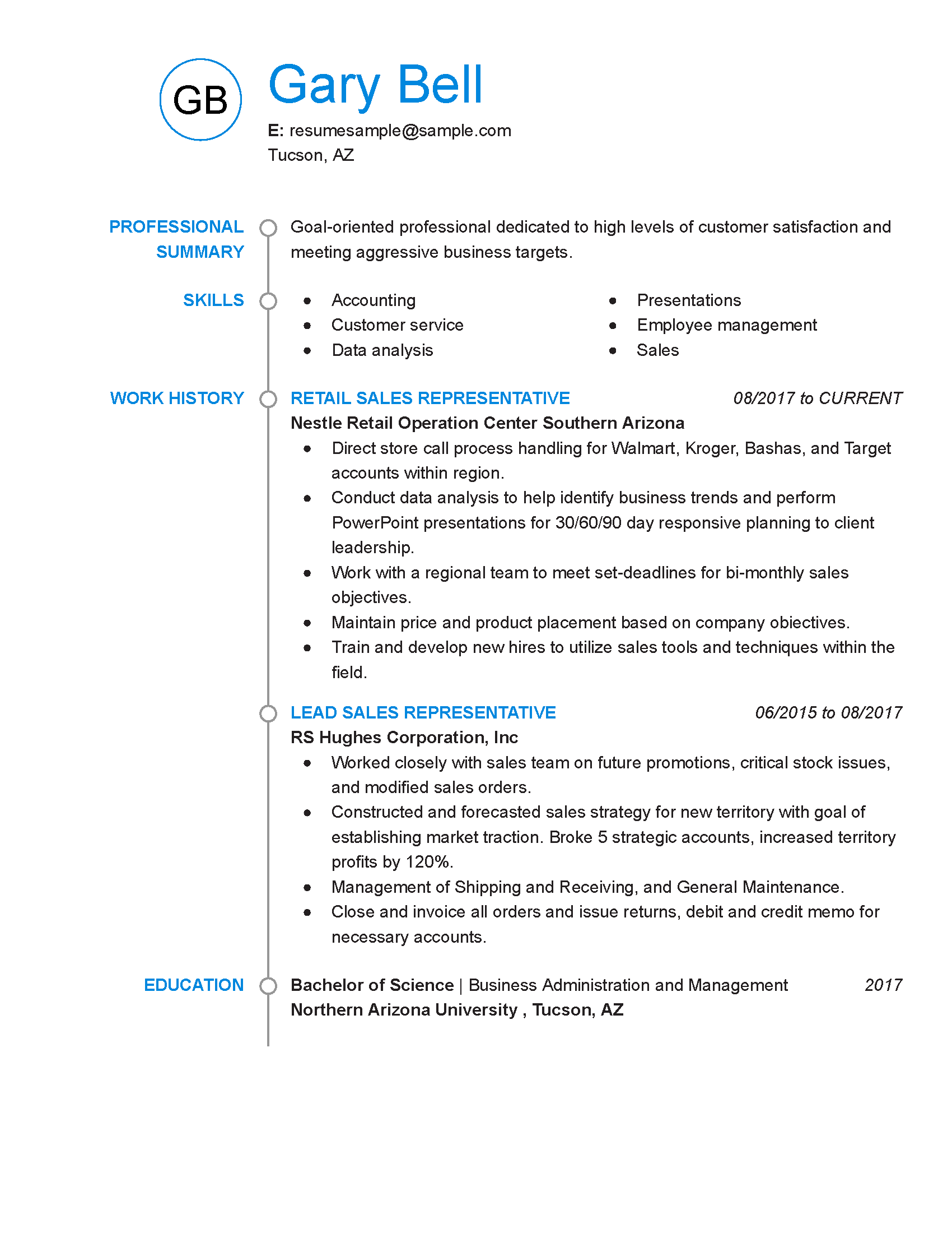 Customize Our #1 Customer Representative Resume Example