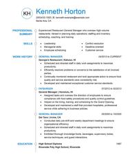 Take A Look At This Restaurant Server Resume Example
