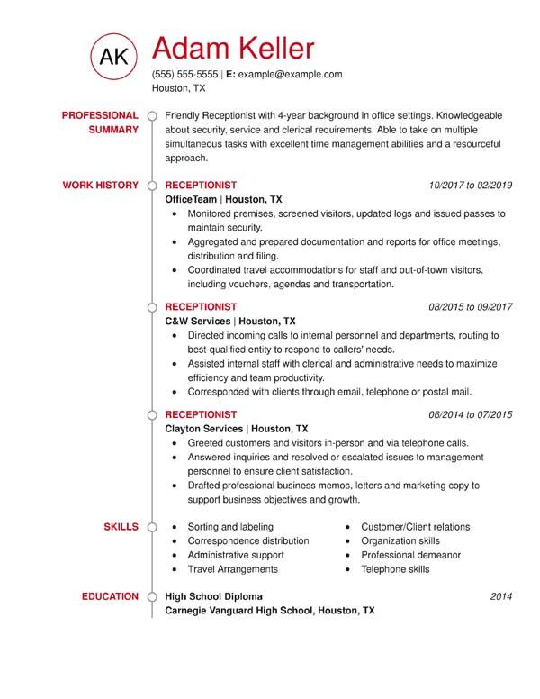 use chronological resume format