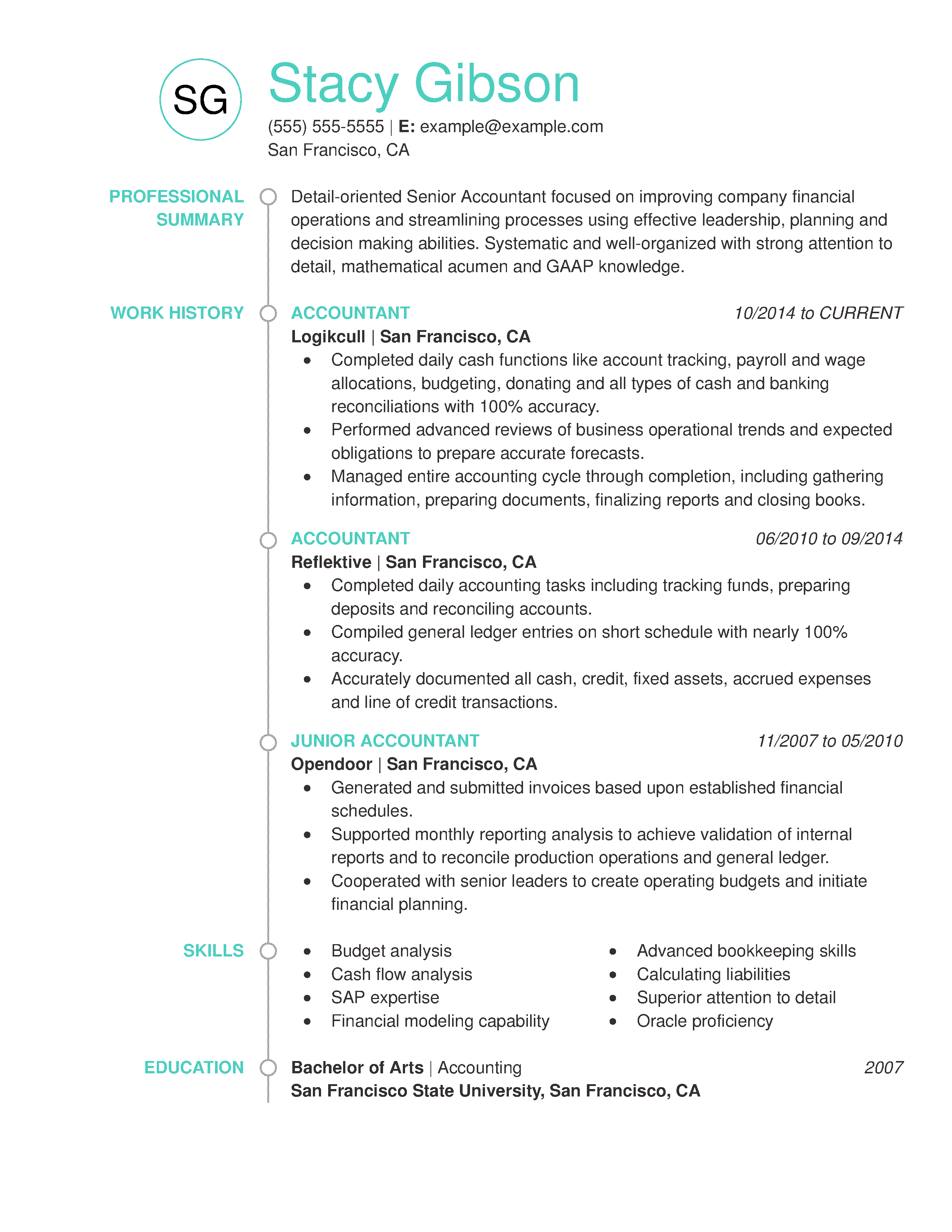 resume summary examples for accounting