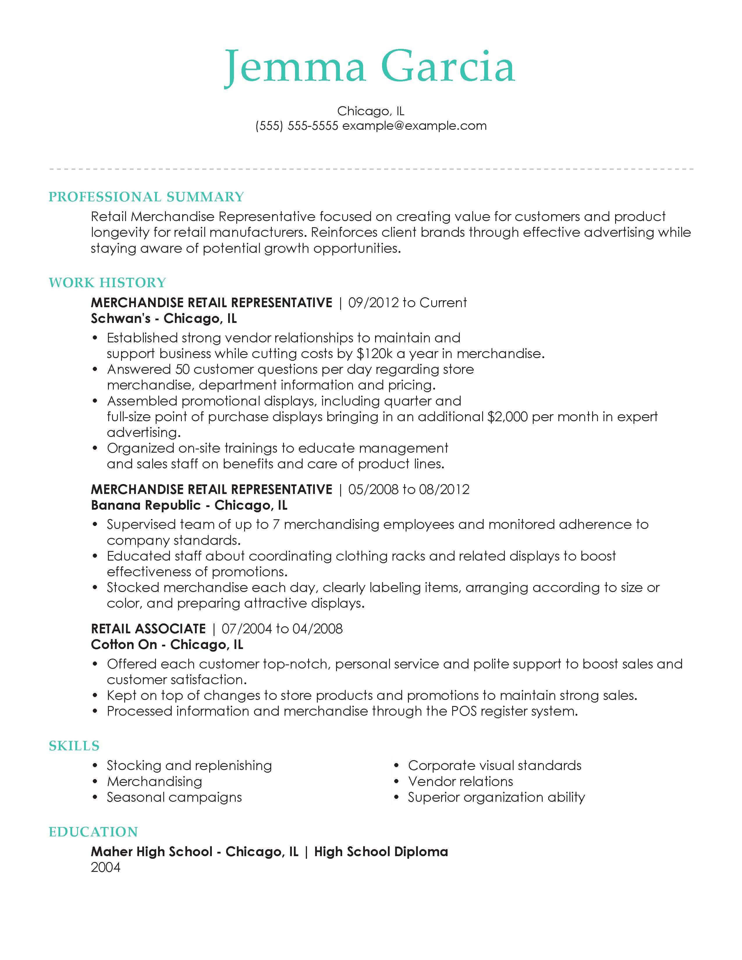 Sales Associate Resume Examples {Created by Pros ...