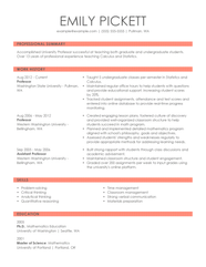 Resume Model For Maths Teacher