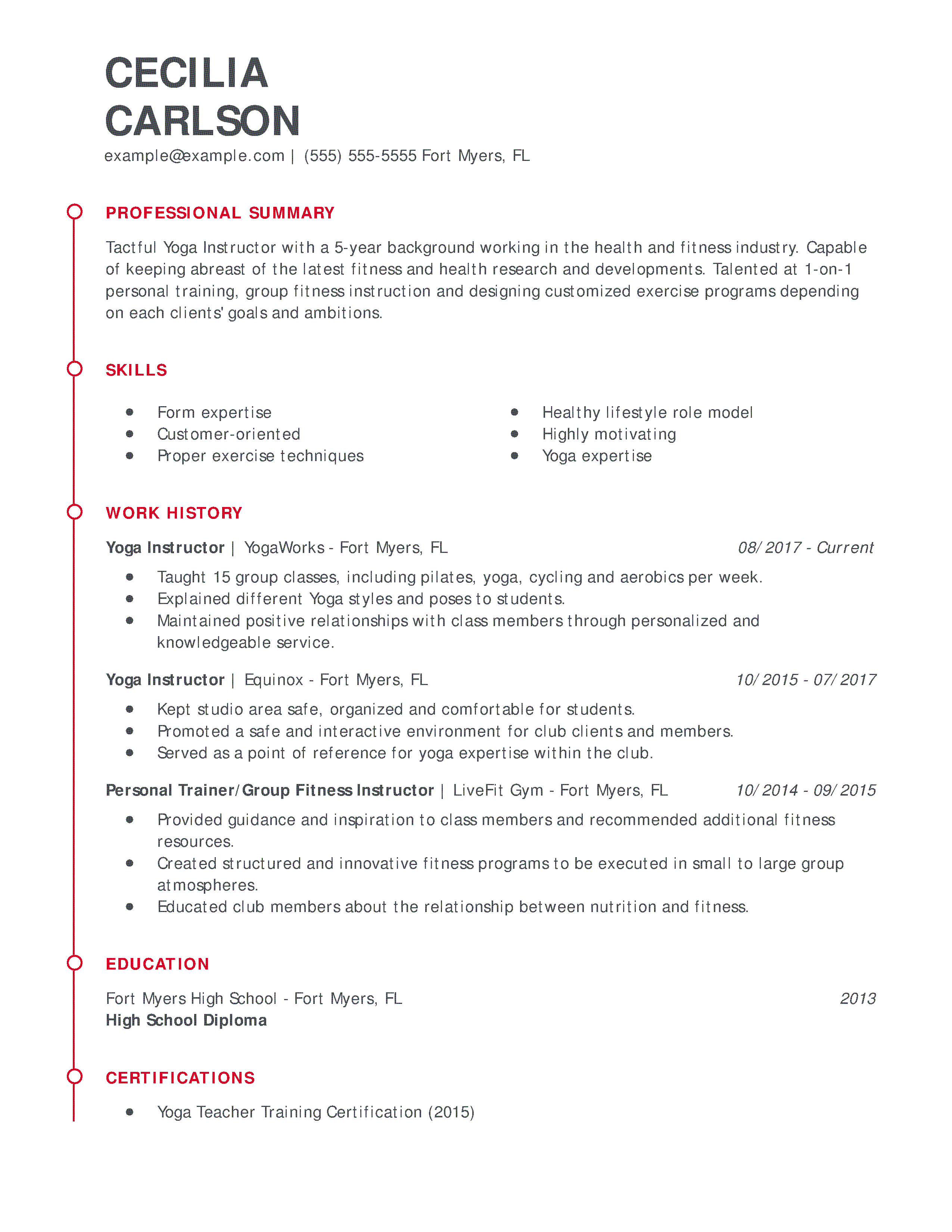 Resume Template Format from www.myperfectresume.com