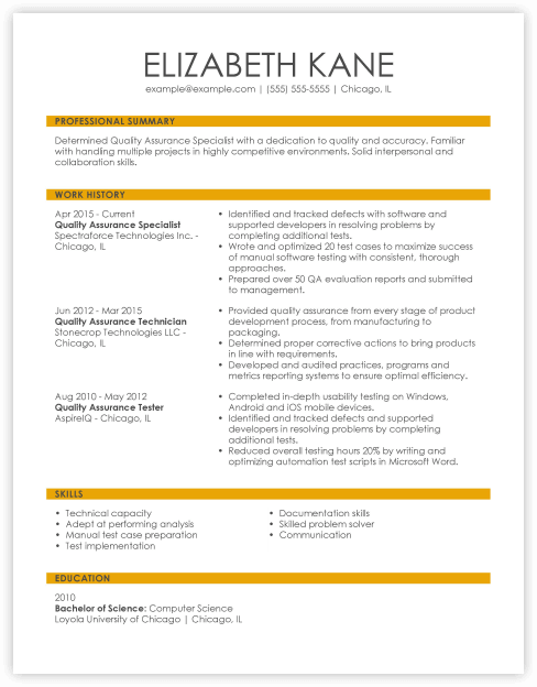 Chronological Resume Template Microsoft Word from www.myperfectresume.com