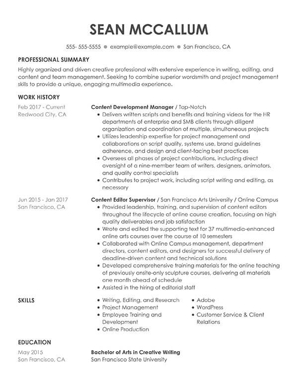 Resume Formats 2021 Guide My Perfect Resume