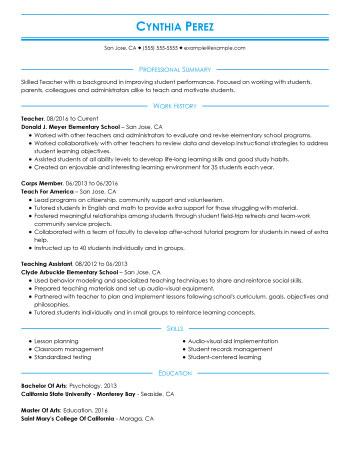 Chronological Format Resume Template from www.myperfectresume.com