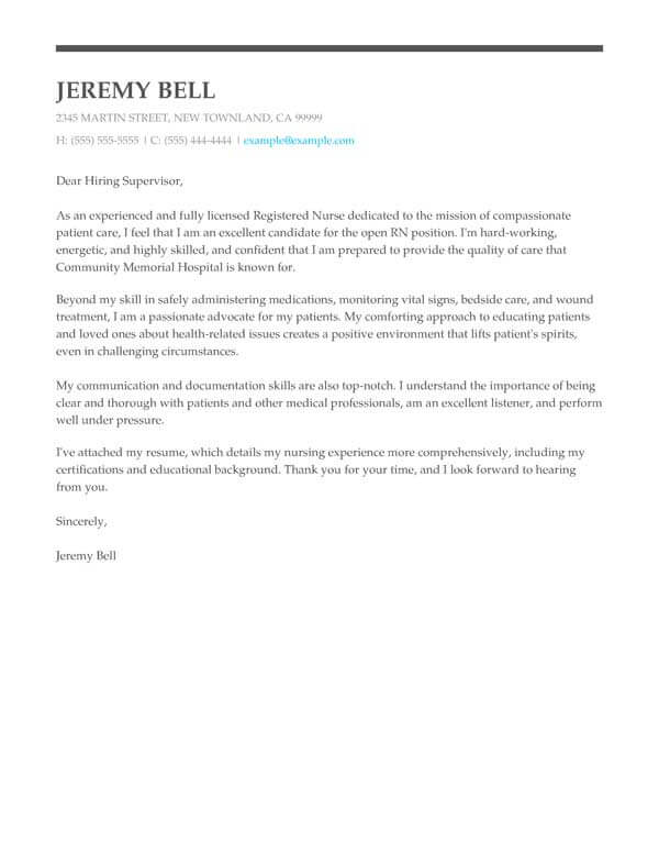 Best Cover Letter Examples For Resume from www.myperfectresume.com