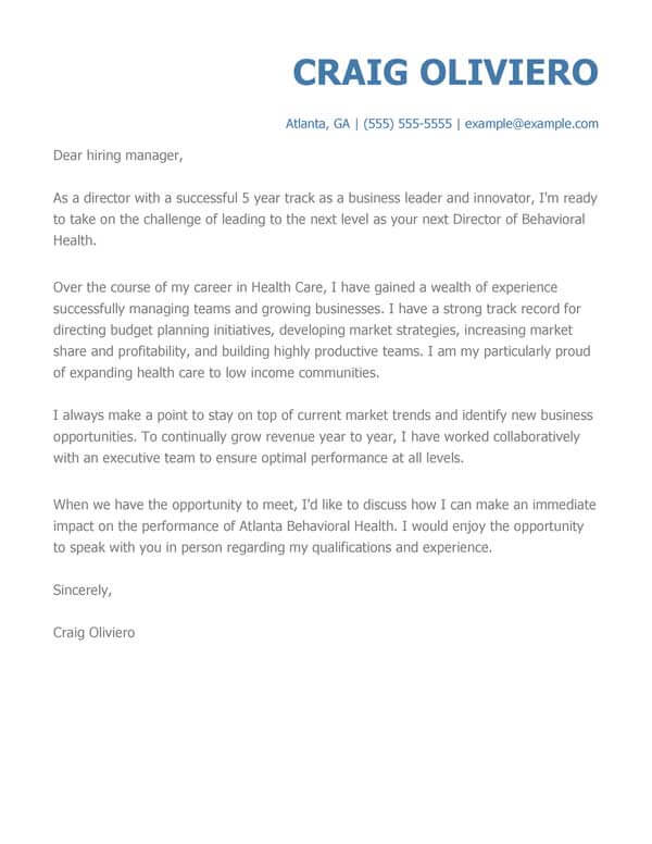 Free Professional Cover Letter Templates