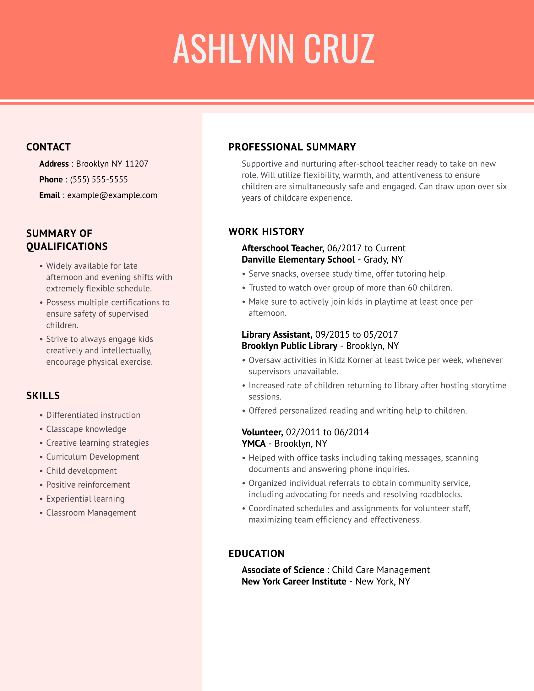 Kindergarten Teacher Teacher Resume Examples 2020 23 Art Teacher kindergarten-teacher-teacher-resume-examples-2020-23-art-teacher
