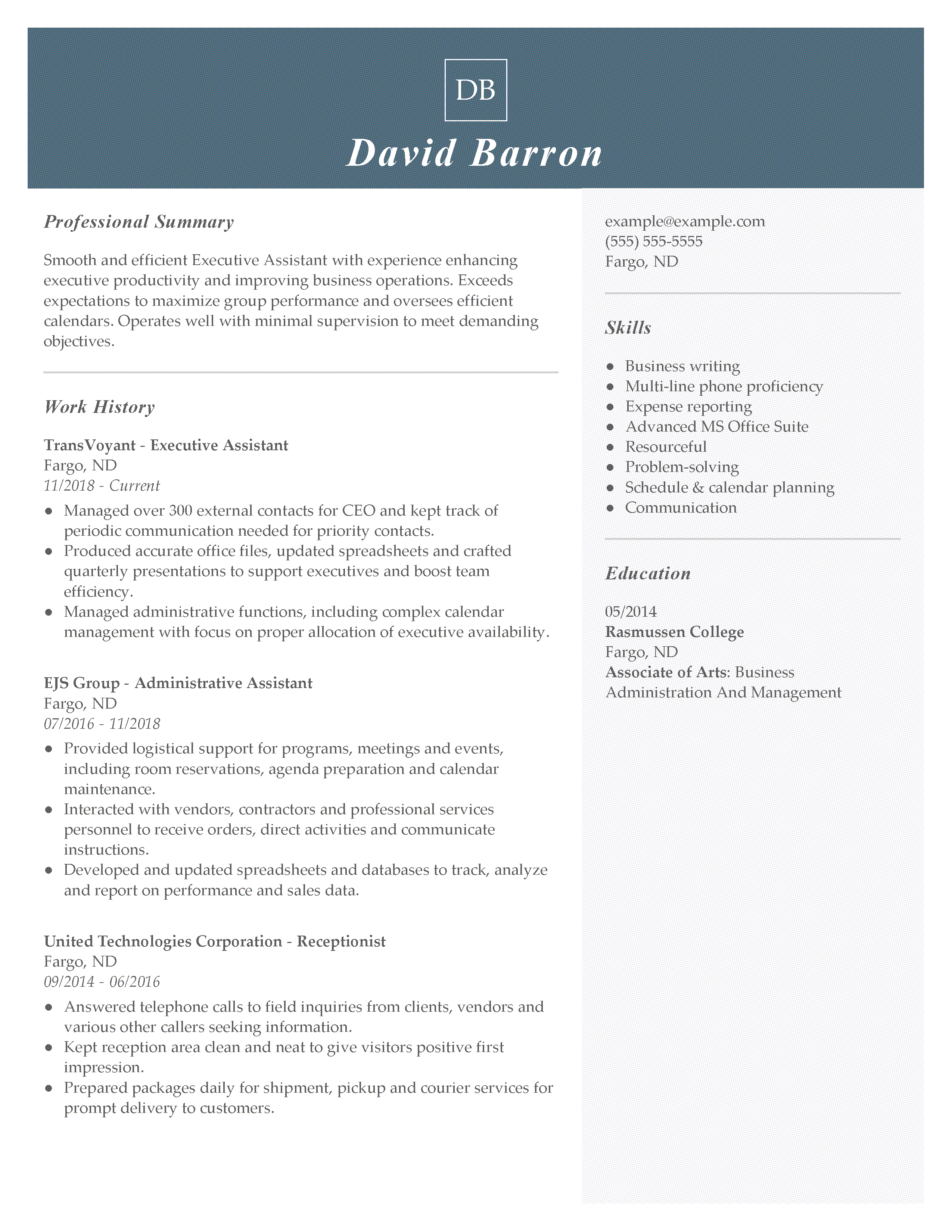 executive assistant resume objective