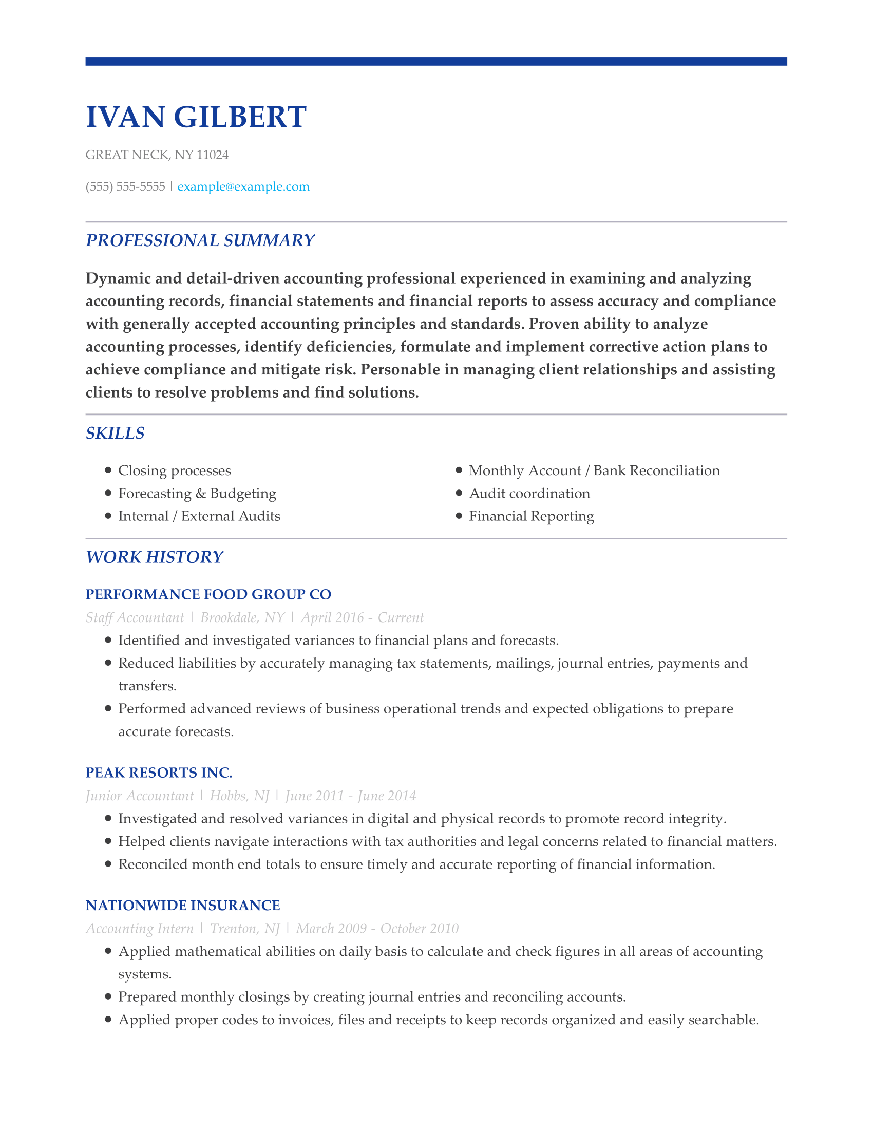 Staff Accountant Resume Example + Helpful Tips  MyPerfectResume