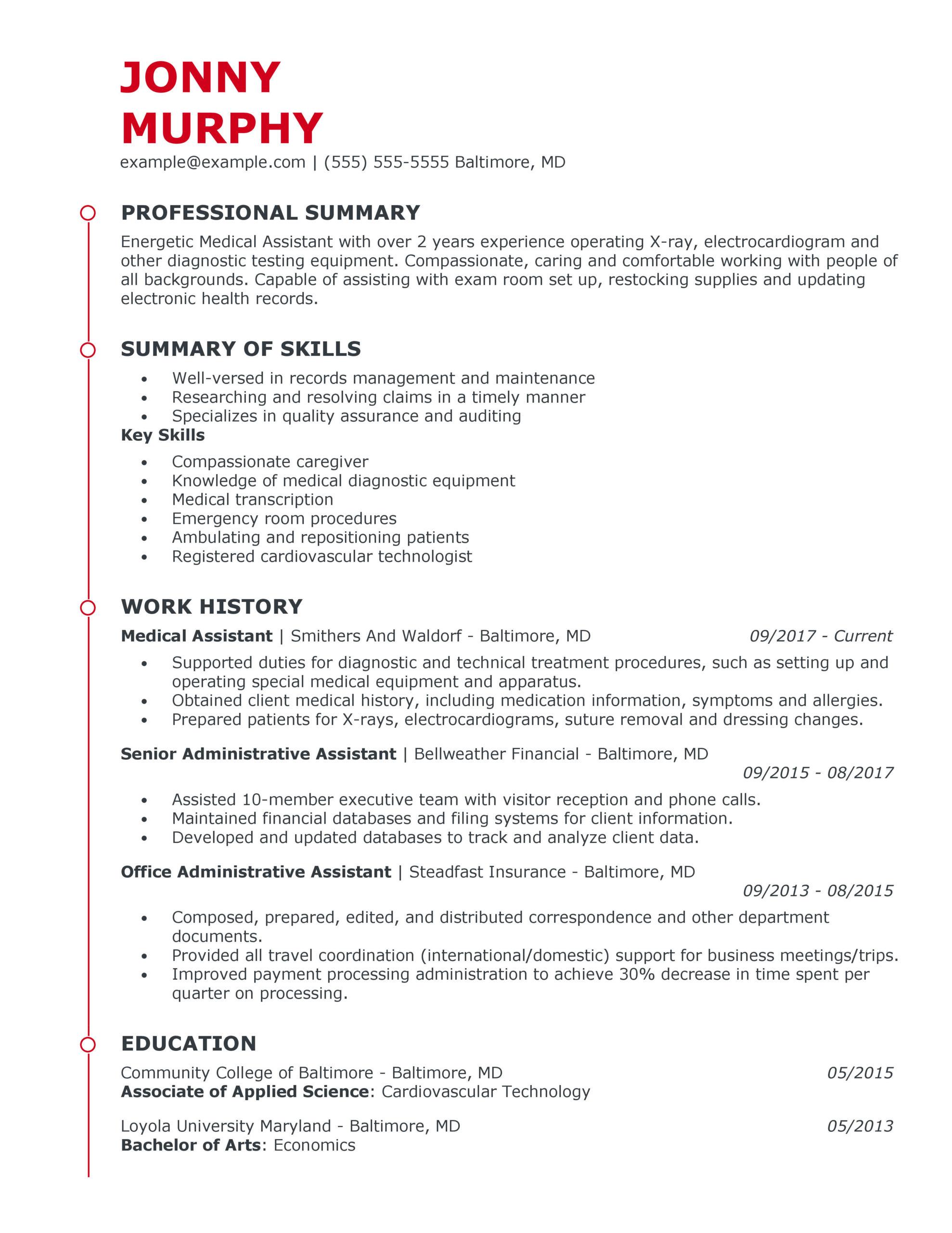 summary of qualifications for healthcare resume