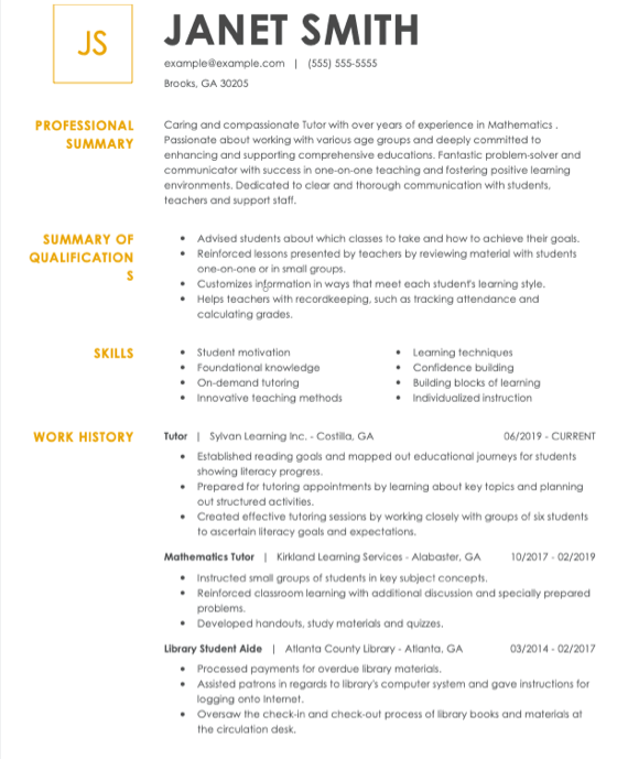 Functional Resume Tips And Examples