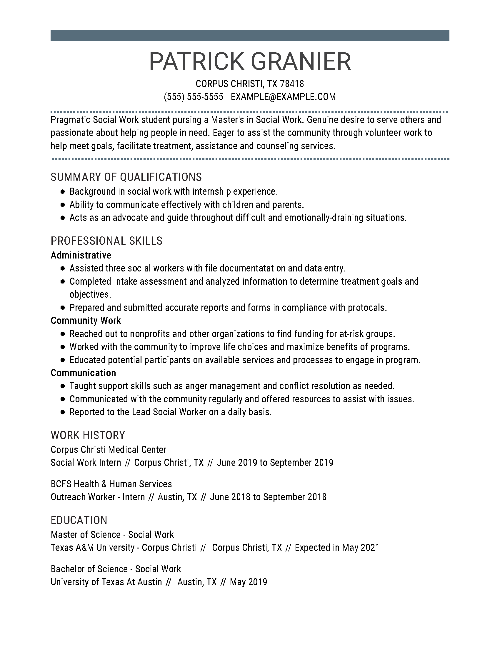 2021 Volunteer Resume Example + Guide MyPerfectResume