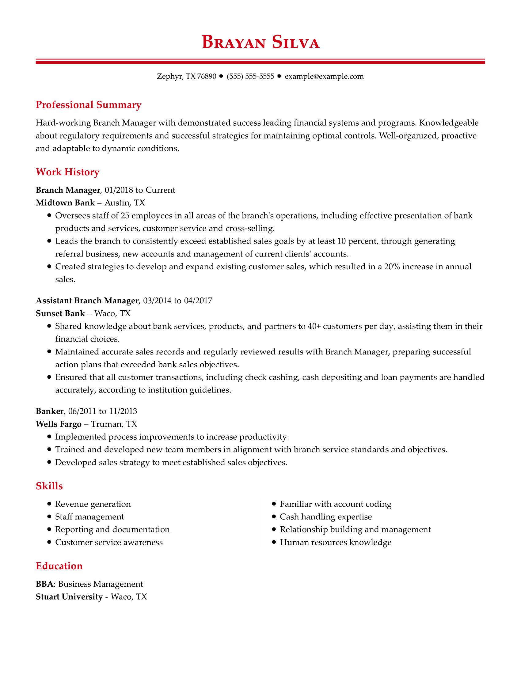 Professional Finance Resume Examples Myperfectresume