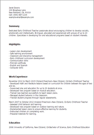 Elementary Education Resume Objective