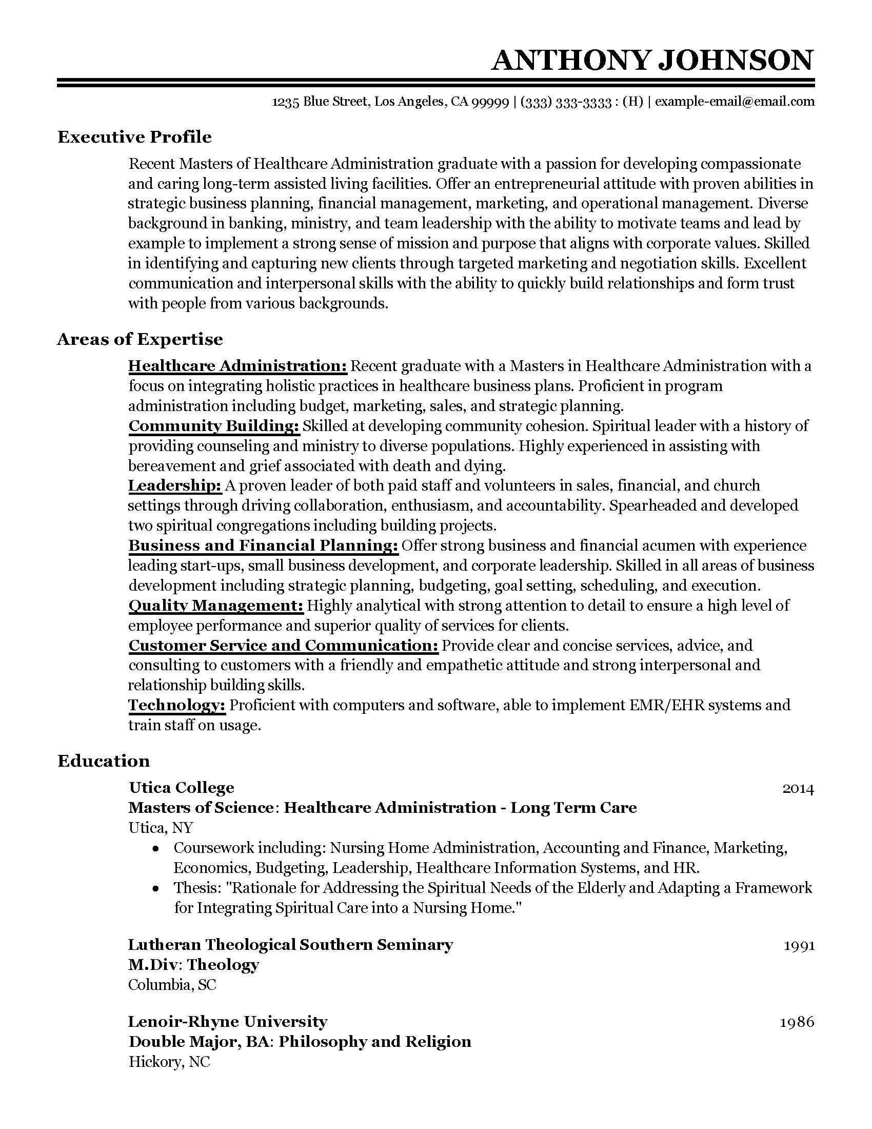 entry level healthcare resume examples