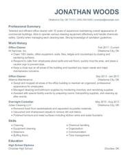 Office Cleaner Resume Example 2024 MyPerfectResume
