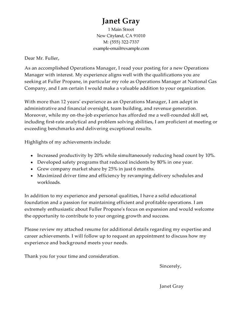 project manager cover letter examples uk