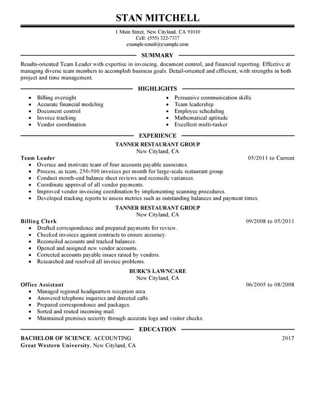 how to write leadership quality in resume