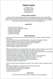 Airport Passenger Service Agent Resume Example