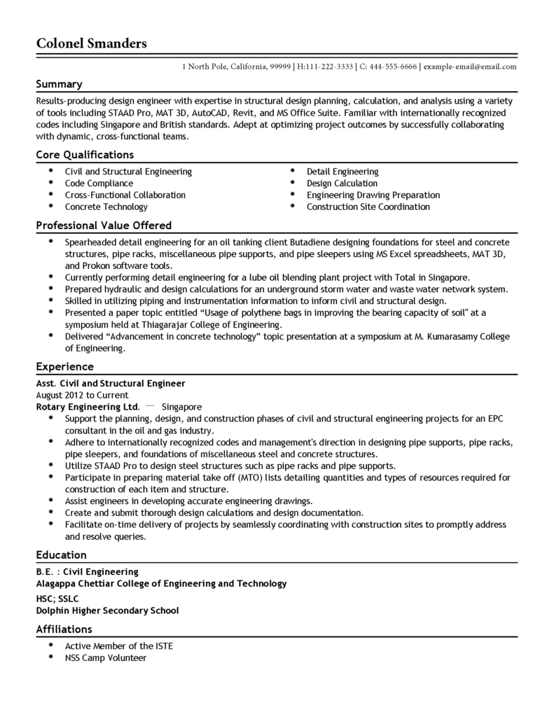 Assistant Structural Engineer Resume Examples [2024]