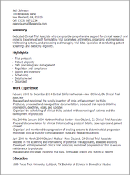 Clinical Trial Associate Resume Example MyPerfectResume