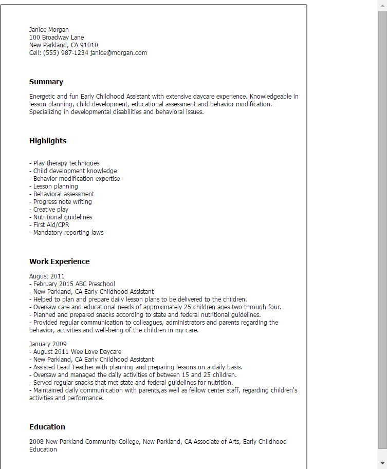early-childhood-assistant-resume-example-myperfectresume