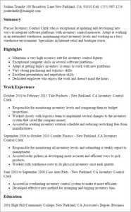 Inventory Control Resume Aviewfromthehook Blog