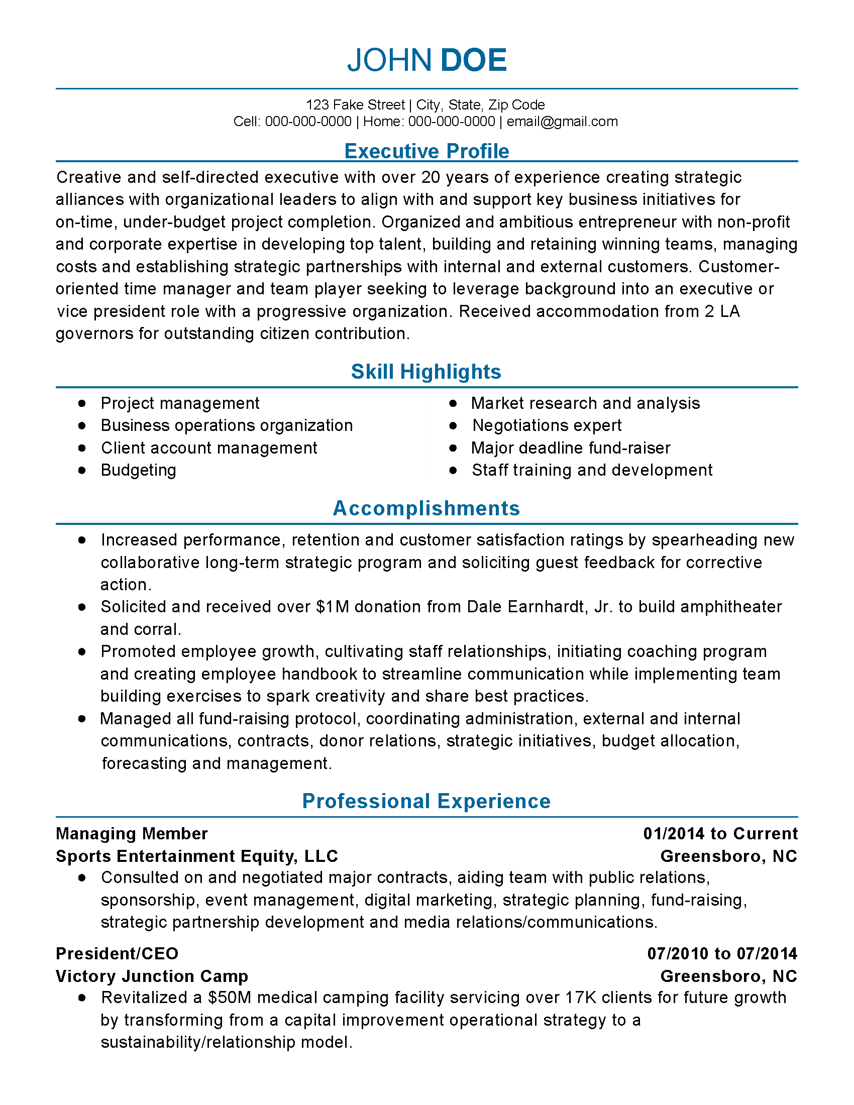 resume summary examples consultant