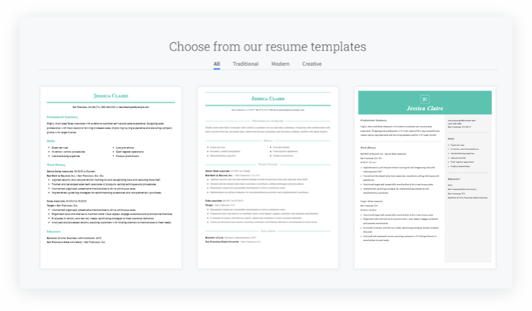 resume format ms word Select Template Img