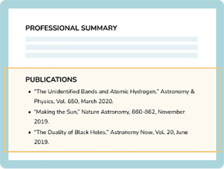 Publications Section Mobile