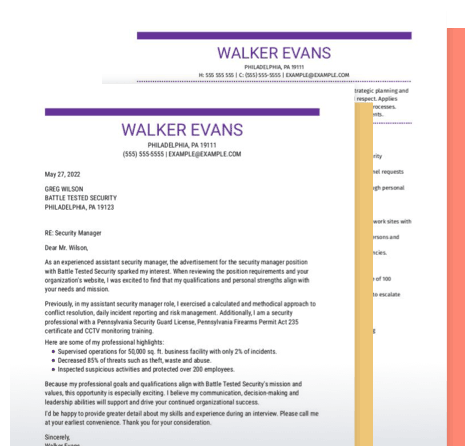 Pair your resume with a matching cover letter