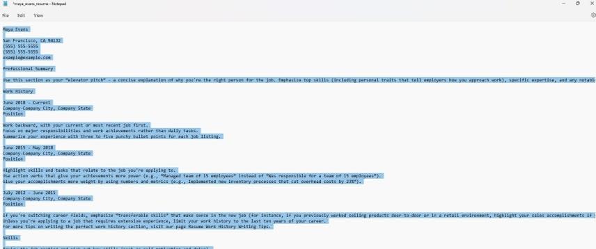Save Plain Text