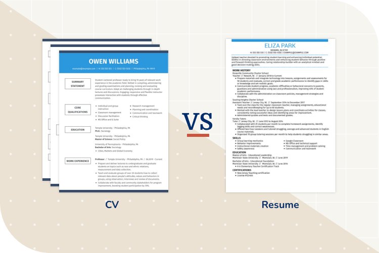 Cv Vs Resume