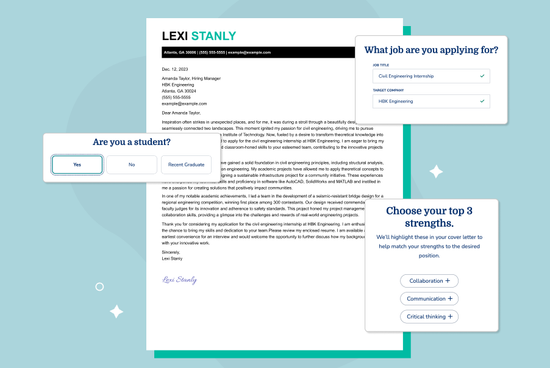 Cover Letter For Internship