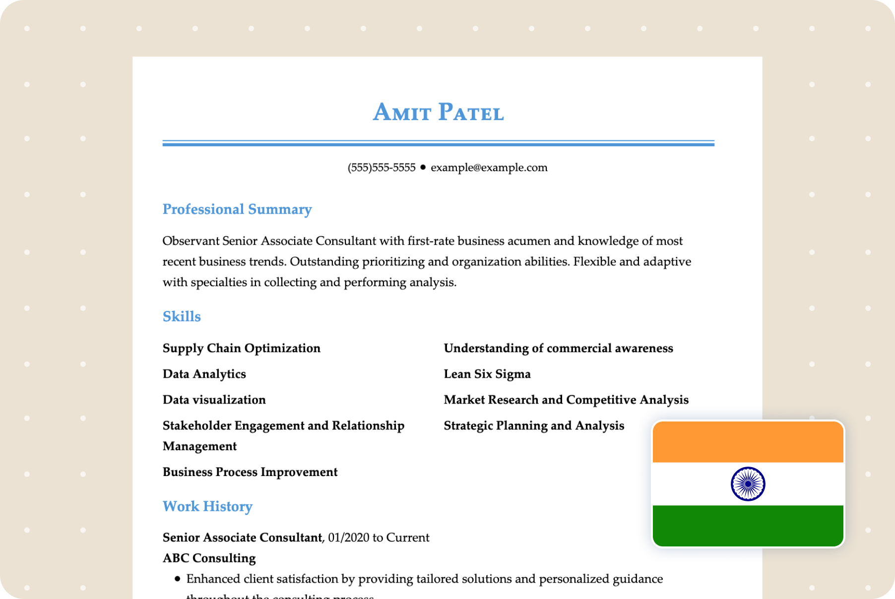 How To Write an Indian Resume Format & Examples