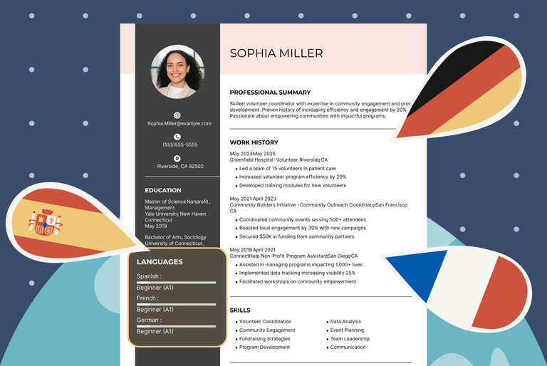 Graphic of a resume featuring a